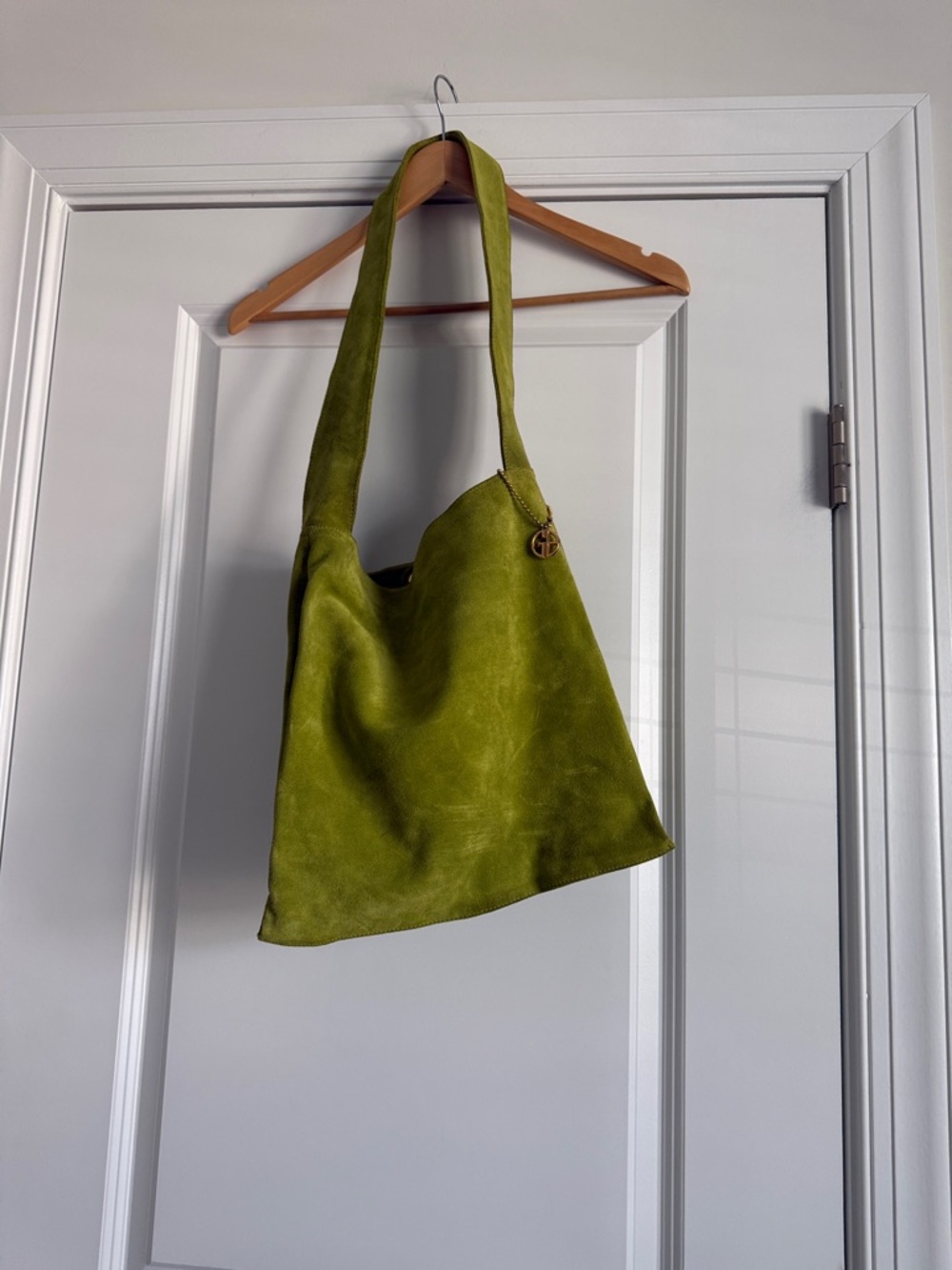 Giani Bernini Lime Green Suede Shoulder Bag